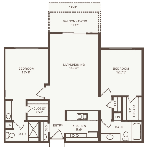 Assisted living two bedroom at The Country Club of La Cholla in Tucson, Arizona