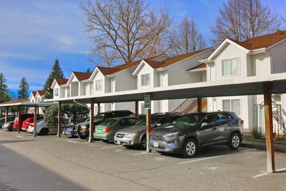 Onsite parking lot at Cleveland Station in Gresham, Oregon