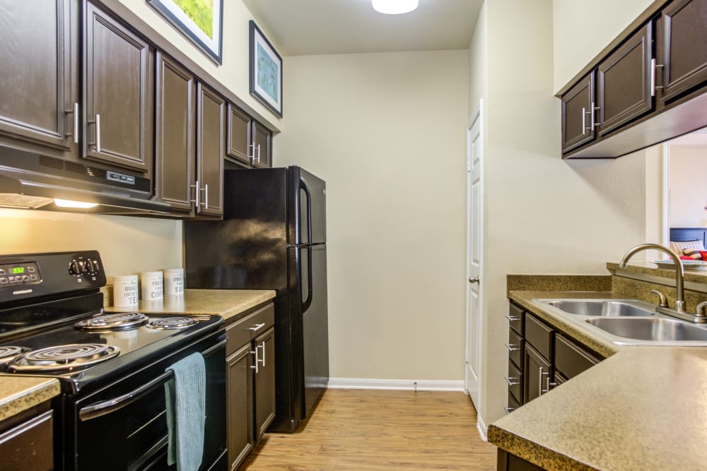 Kitchen at Salado Springs Apartments in San Antonio, Texas