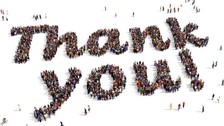Thank you message