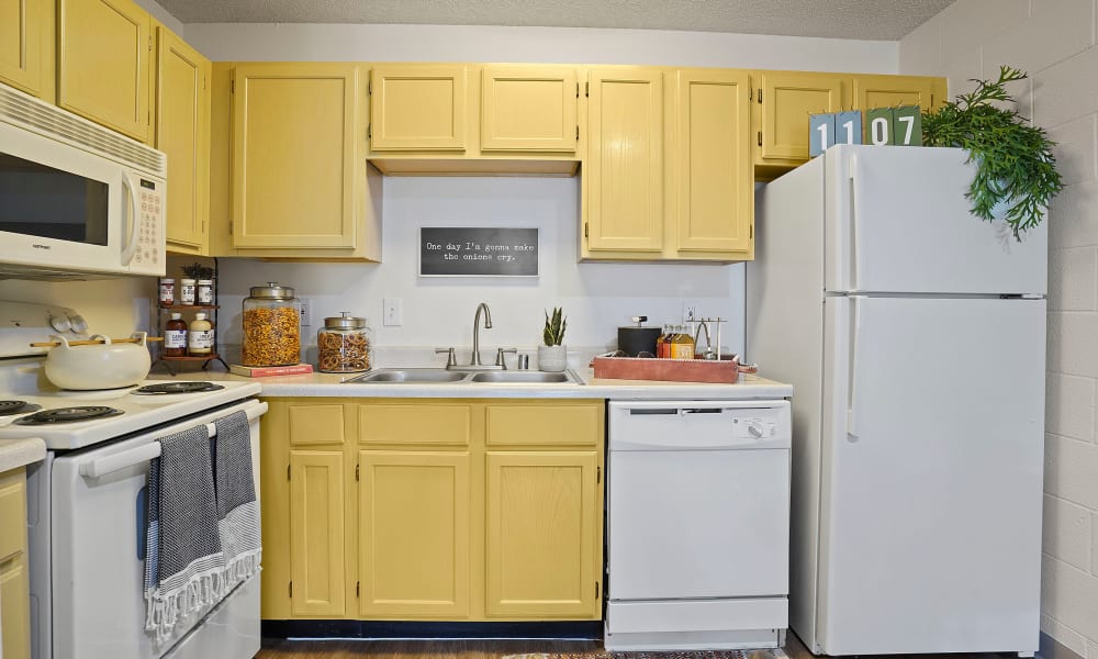 Dining area at The Phoenix Apartments in El Paso, Texas