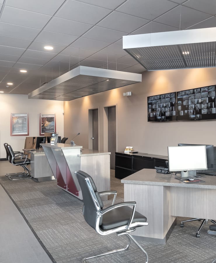 Interior of the leasing office at StorQuest Self Storage in Stockton, California