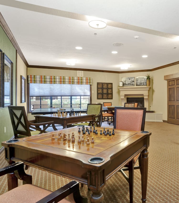 Chess table at The Country Club of La Cholla