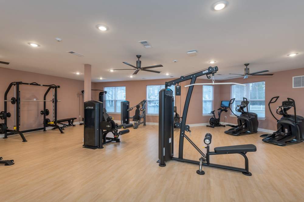 Fully equipped fitness center at Attain at Chic’s Beach, Virginia Beach, Virginia