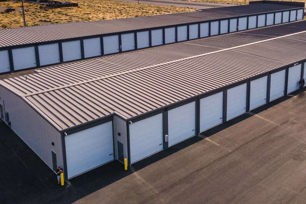 Aerial view of storage units at LuxeLocker in Boise, Idaho
