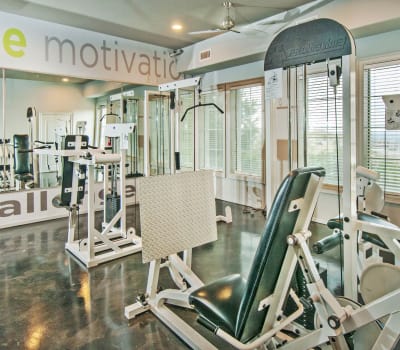 Well-equipped onsite fitness center at Meritage at Steiner Ranch in Austin, Texas