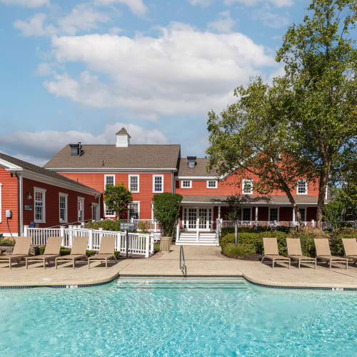 Swimming pool at Orchards Apartments in Marlborough, Massachusetts