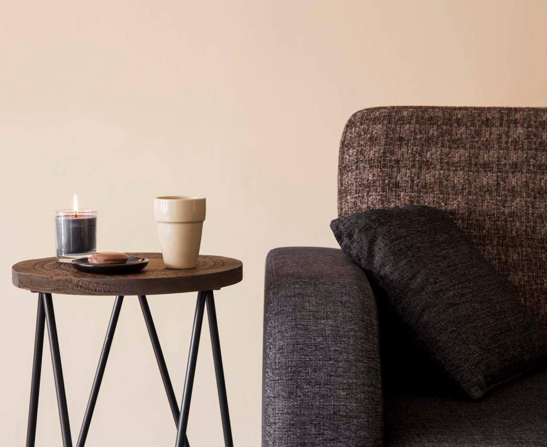 Couch and table at Casa Aliento in Oxnard, California