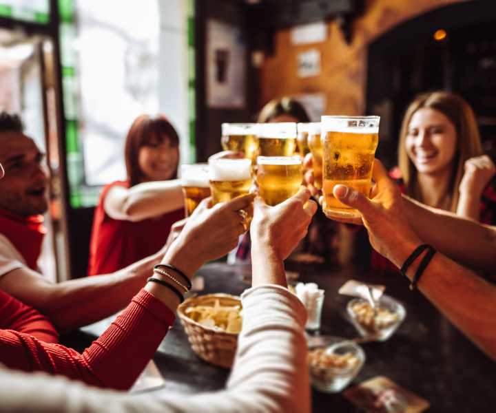 Residents enjoying drinks along with their friends near Bernwood Trace in Fort Myers, Florida