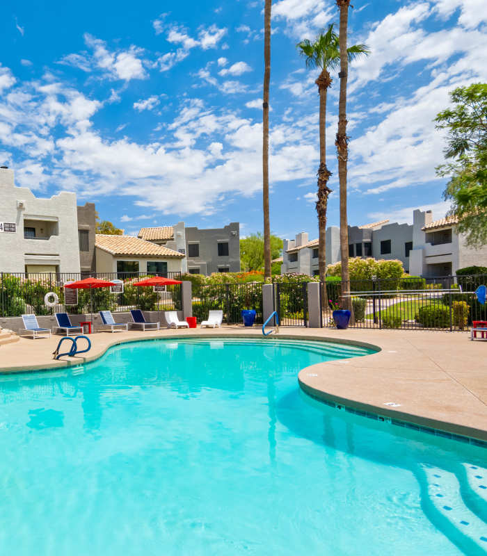 Swimming pool at Cabrillo Apartments in Scottsdale, Arizona