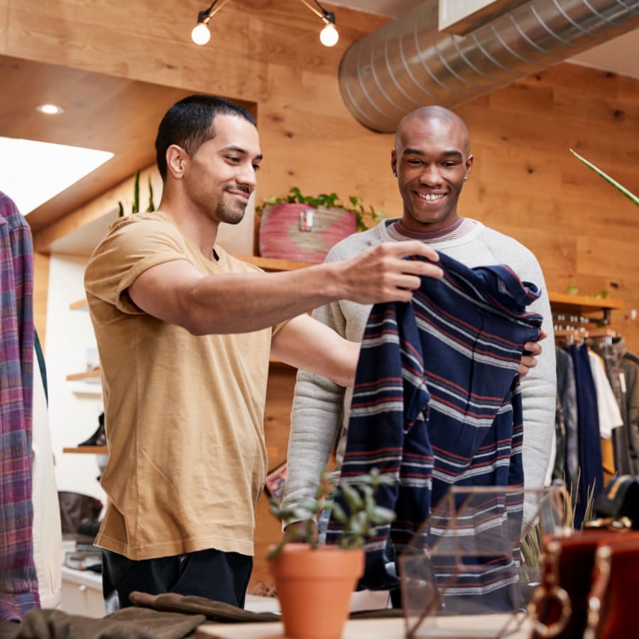 Residents out shopping for some clothes near Brenner Crossing in Salisbury, North Carolina