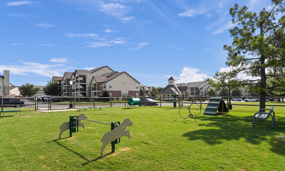 Dog park at Villas at Stonebridge in Edmond, Oklahoma