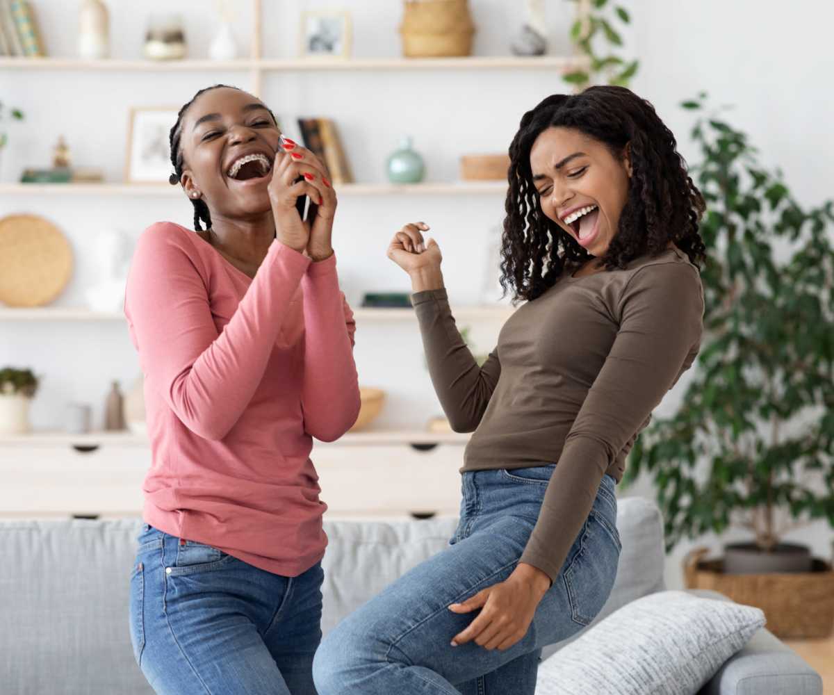 Happy resident friends at New South Street Apartments in Northampton, Massachusetts