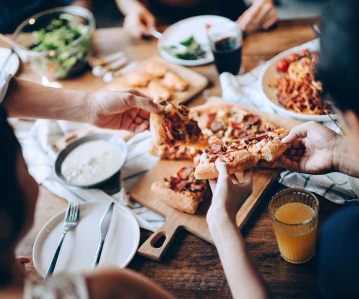 Residents enjoying food at a restaurant near Huntington Reserve in Sanford, Florida