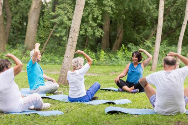 Senior living outdoor workout in michigan city indiana