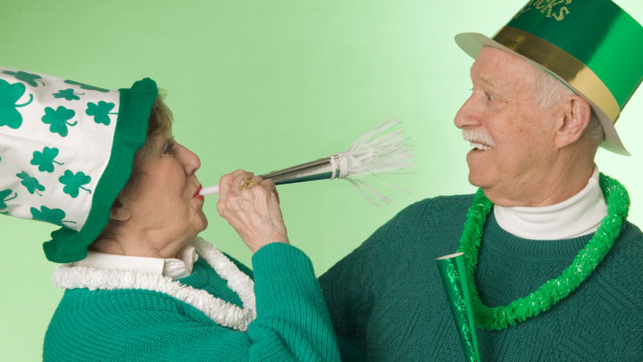 Couple wearing St. Patrick