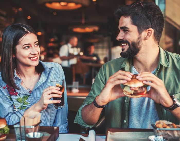 Residents enjoying their food near Terrell, North Carolina