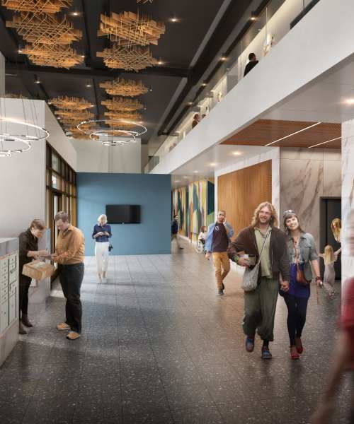 Mailroom for community at The Exchange at Spring Hill Station in Vienna, Virginia