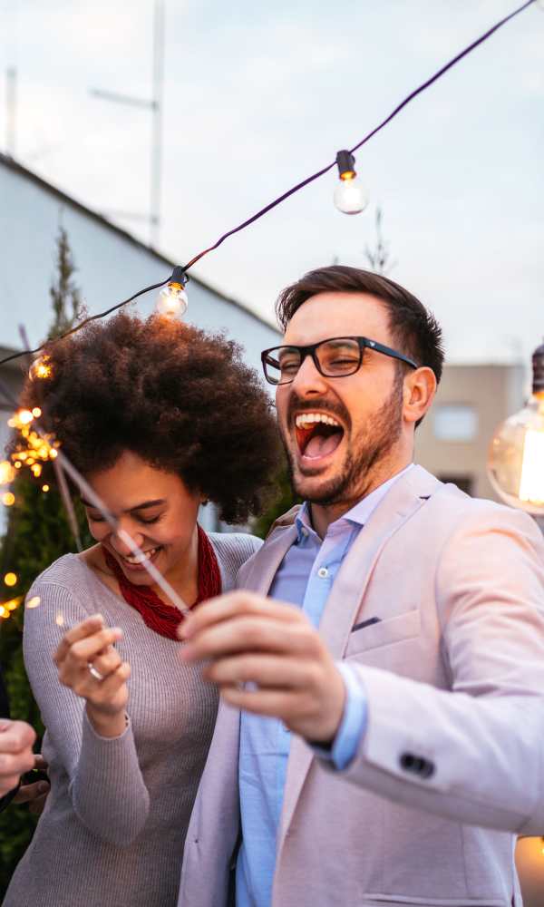 Residents celebrating near The Abbey at Stone Oak in San Antonio, Texas