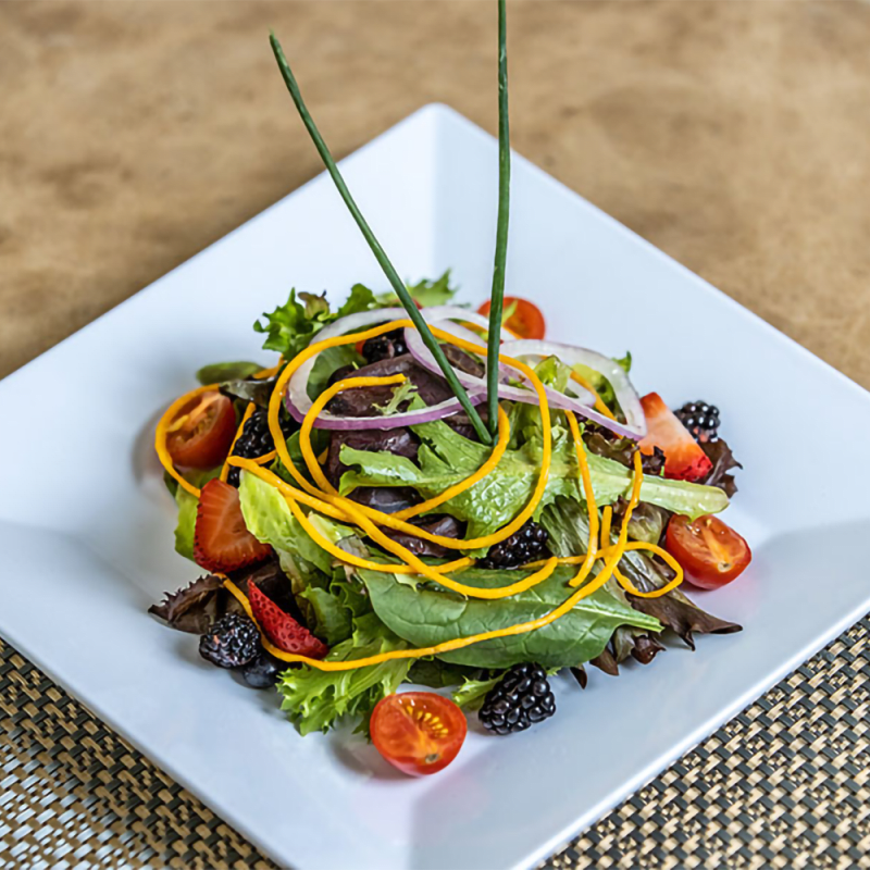 Professionally plated salad at The Views at Lake Havasu in Lake Havasu City, Arizona