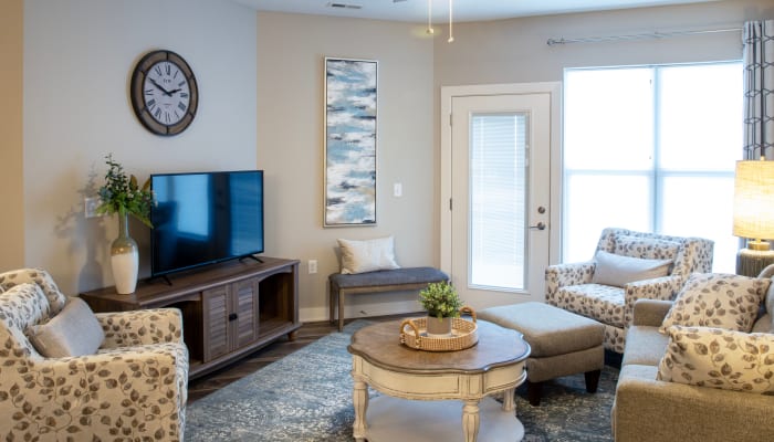 A spacious living room at Attivo Trail in Ankeny in Ankeny, Iowa