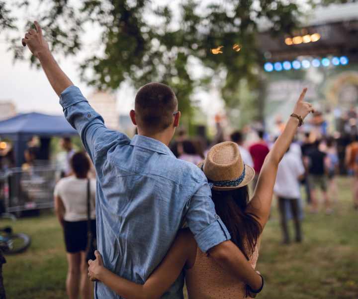 Resident couple enjoy concert near Easton in San Antonio, Texas