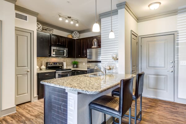 Large kitchen at The Sovereign in Fort Worth, Texas