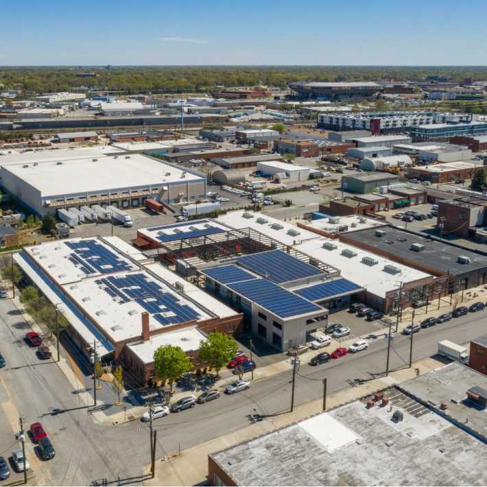 Exterior view of apartment building at Scotts Edge, Richmond, Virginia