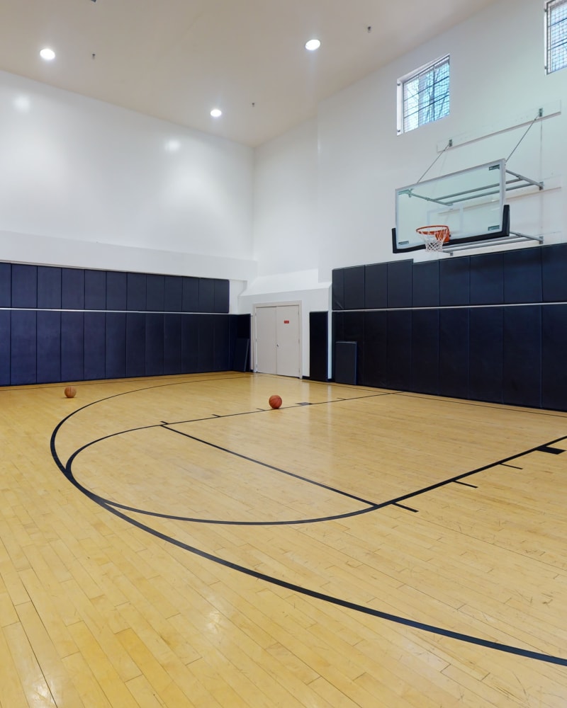 Indoor Basketball Court at Riverbend at Port Imperial in West New York, New Jersey
