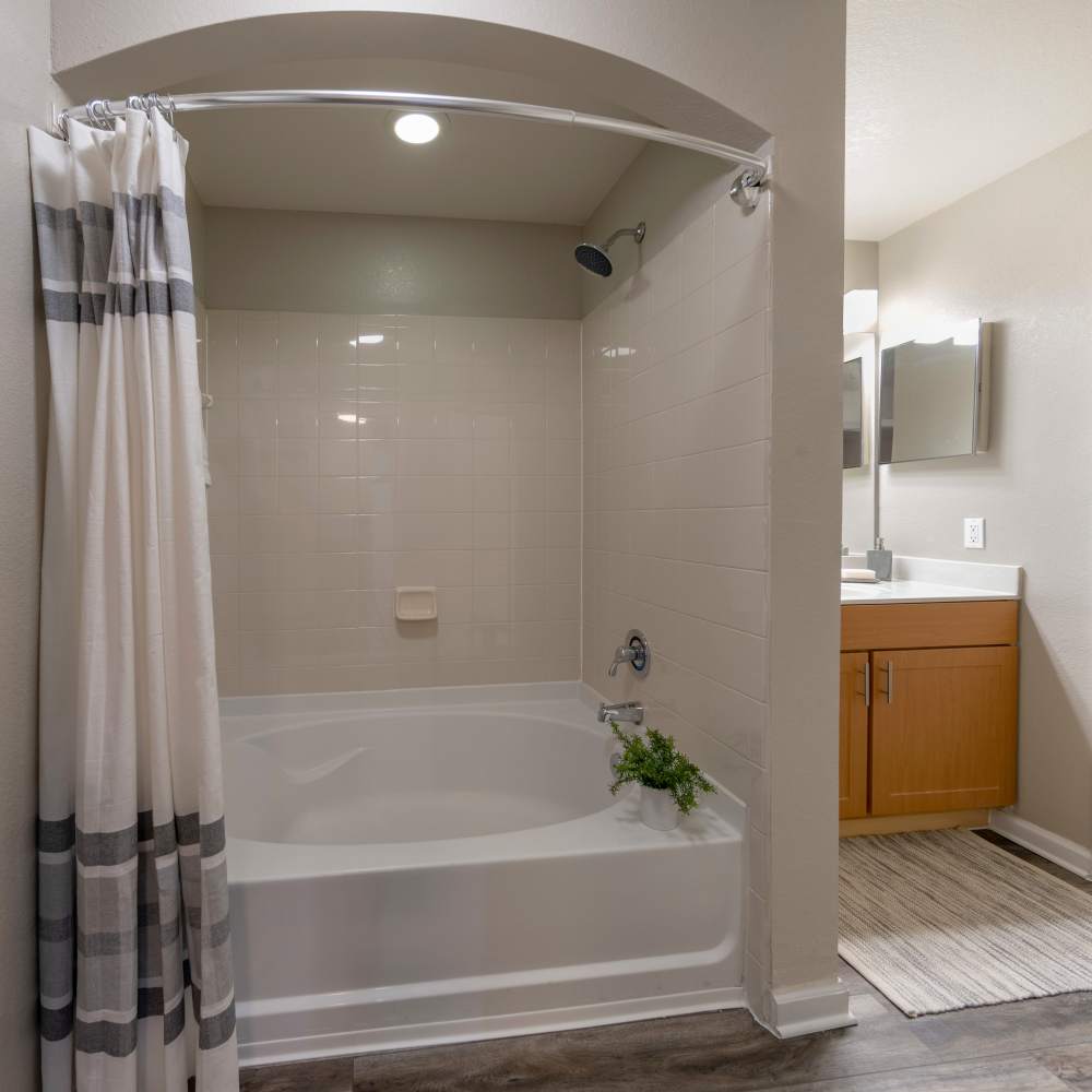 Bathroom with a bathtub at The Palmer in Orlando, Florida