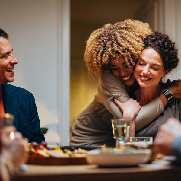 Residents host a family dinner at The Amber at Greenbrier, Chesapeake, Virginia