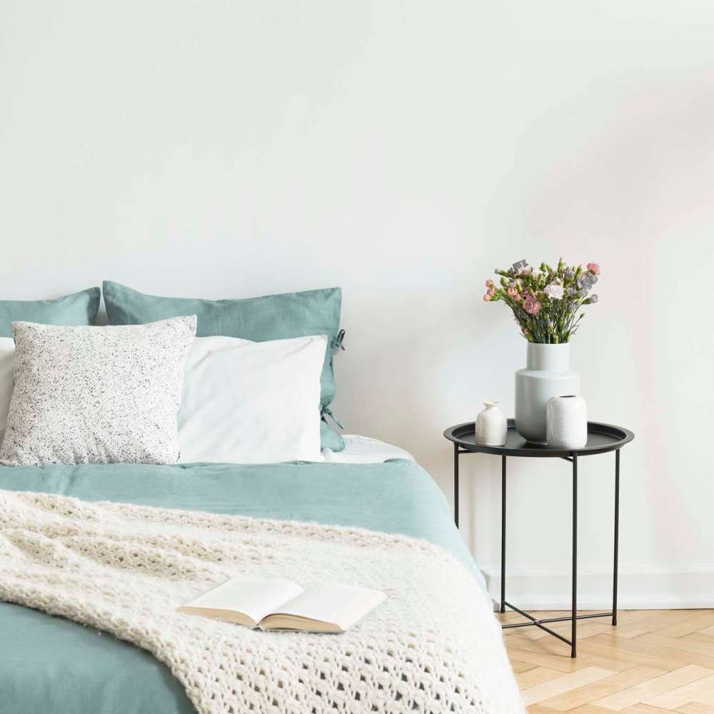 Well-lit bedroom at Stonegate Square in Midlothian, Texas