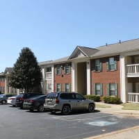 Exterior of an apartment building at St. Phillip Villas in Griffin, Georgia