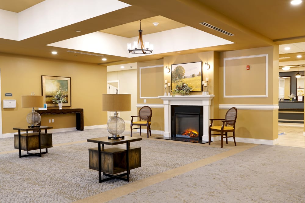 Lobby area at Harmony at Morgantown in Morgantown, West Virginia