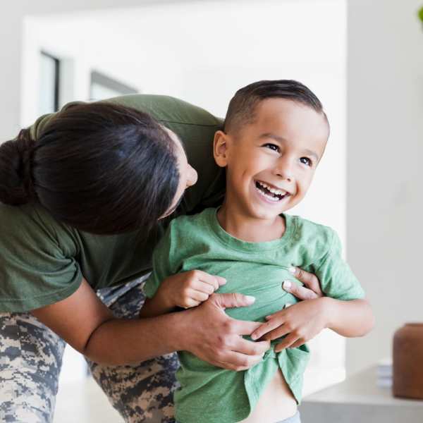 A happy mother and child at Commons on Potomac Square, Sterling, Virginia