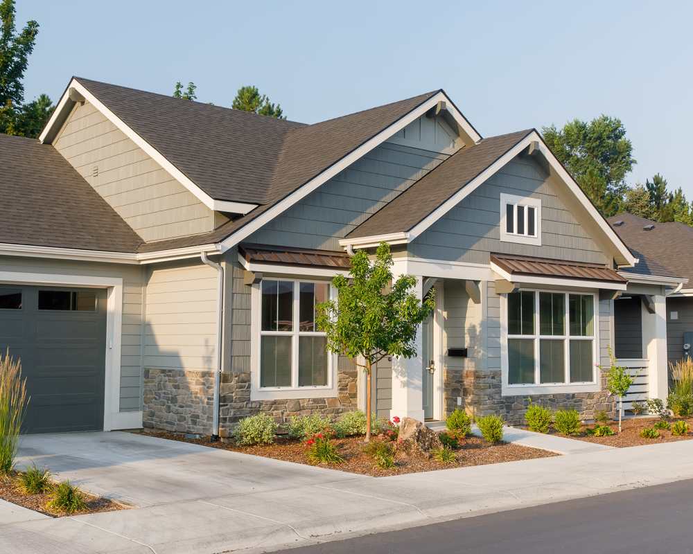 Cottage exterior at Touchmark at Meadow Lake Village in Meridian, Idaho