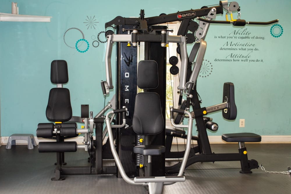 exercise room at Village Square Apartments in Mount Holly, New Jersey