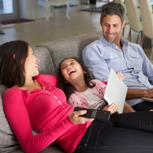 Happy family at On Base Housing in Yuma, Arizona