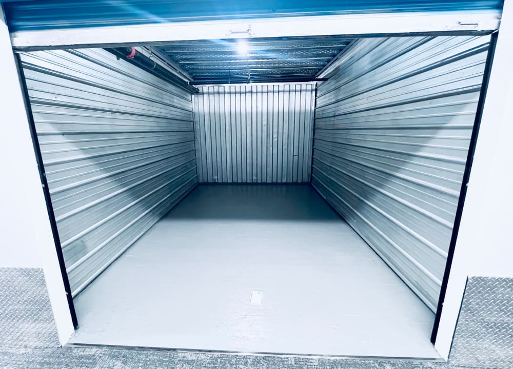 Empty, spacious climate-controlled self-storage unit ready for rent near me in Long Island City, Queens, NY, featuring secure, clean space with easy access for personal and business storage needs at 21st Century Storage in Long Island City, New York