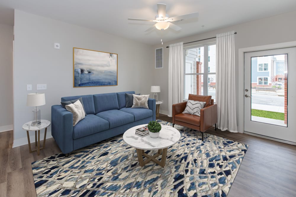 Cozy living room at Palmer's Creek, Fredericksburg, Virginia
