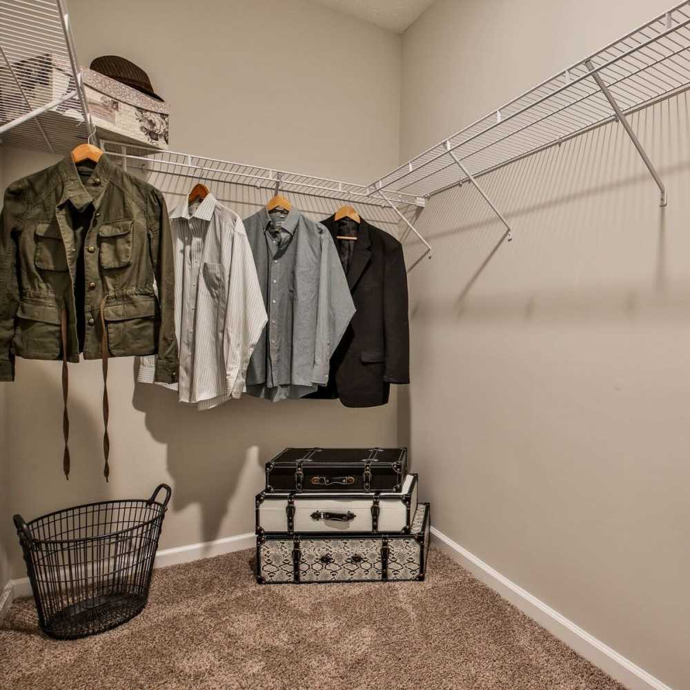 Walk-in closet at Avonlea Highlands in Cartersville, Georgia