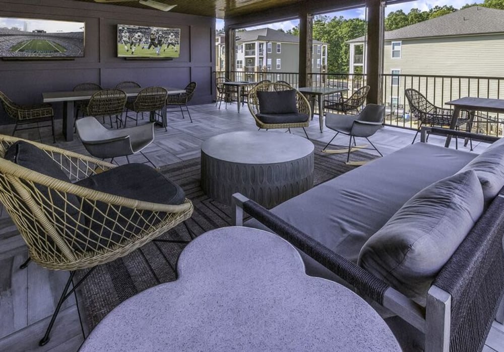 Outdoor Lounge area at Continuum 115 in Mooresville, North Carolina 