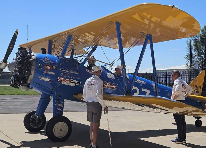 Dream Flights readies Wellington Place at Whiting resident and veteran Howard Thelemann for a unique biplane adventure.