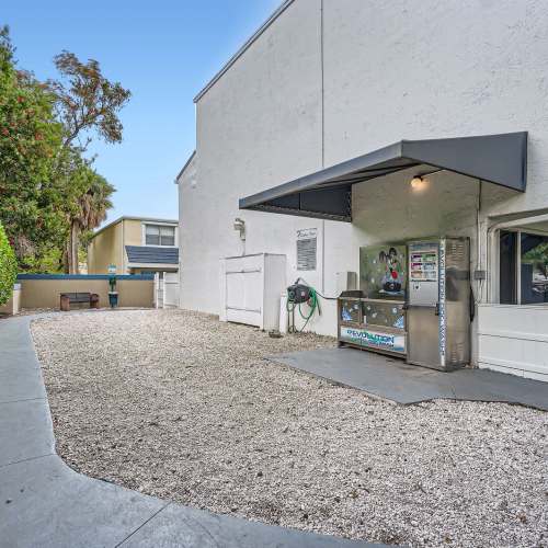 Dog park with paw spa at Ludlam Point in Miami, Florida