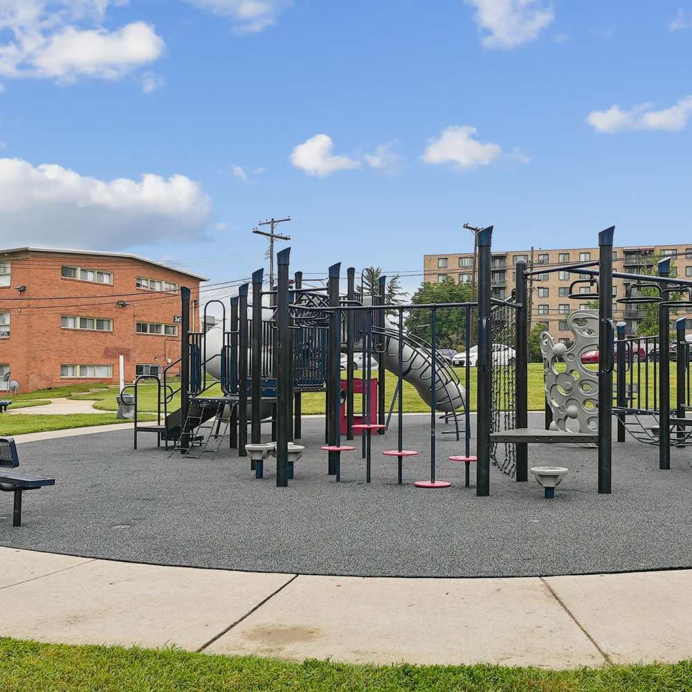 Kids play area at Belcrest Plaza in Hyattsville, Maryland