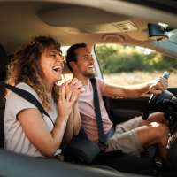 Couple enjoying ride at Gateway Hills in Ames, Iowa