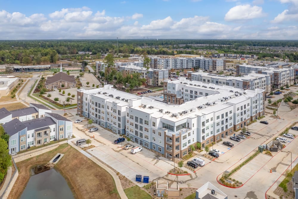 Aerial Shot of the Woodland Lakes Campus - Active Adult / 55+, Independent Living, Assisted Living and Memory Care