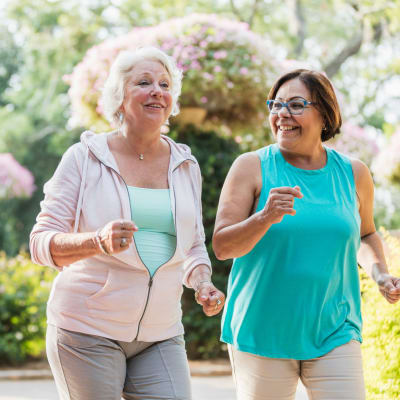 Residents running near Ebenezer Ridges Campus in Burnsville, Minnesota. 