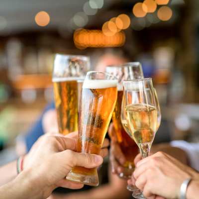 Friends having drinks at Harbor Grove in Stuart, Florida