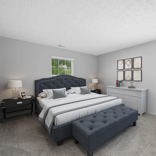 Spacious bedroom at Lakefront at West Chester in West Chester, Ohio